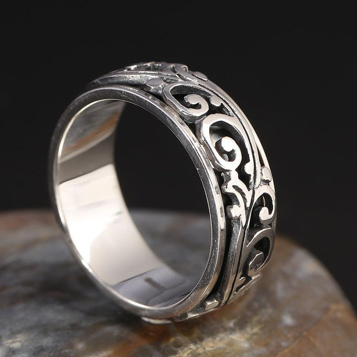 S925 Sterling Silver Ornament Ring Personality - Trendha