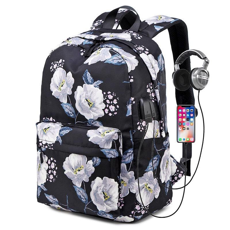 Schoolbag Outdoor Nylon Backpack For Women - Trendha