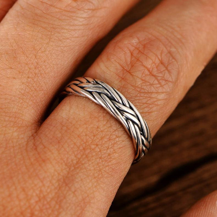 Silver Craft Double-knit Personalized Couple Ring - Trendha