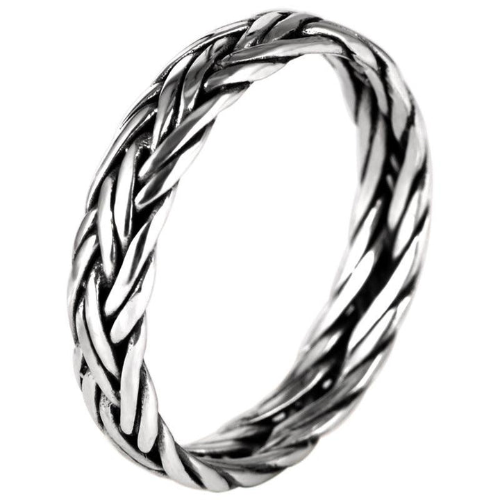 Silver Craft Double-knit Personalized Couple Ring - Trendha