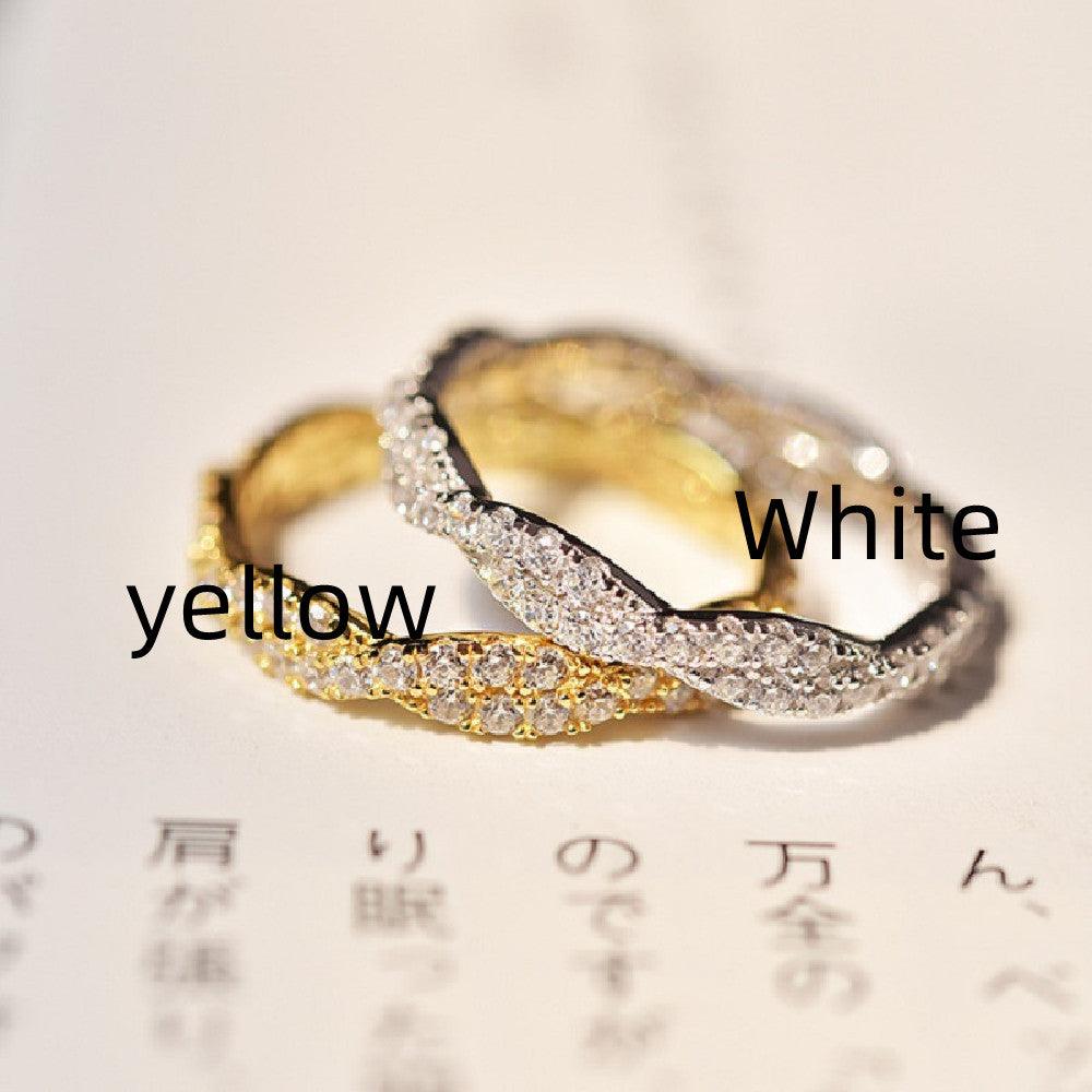 Silver Plated Full Circle Diamond Simple Ring For Women - Trendha