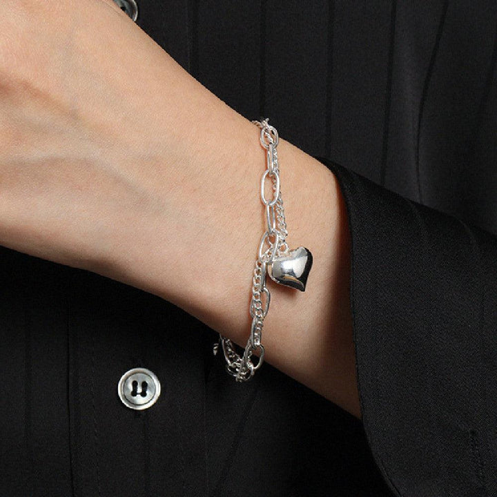 Simple And Versatile Love Bracelet Double Layer Chain - Trendha