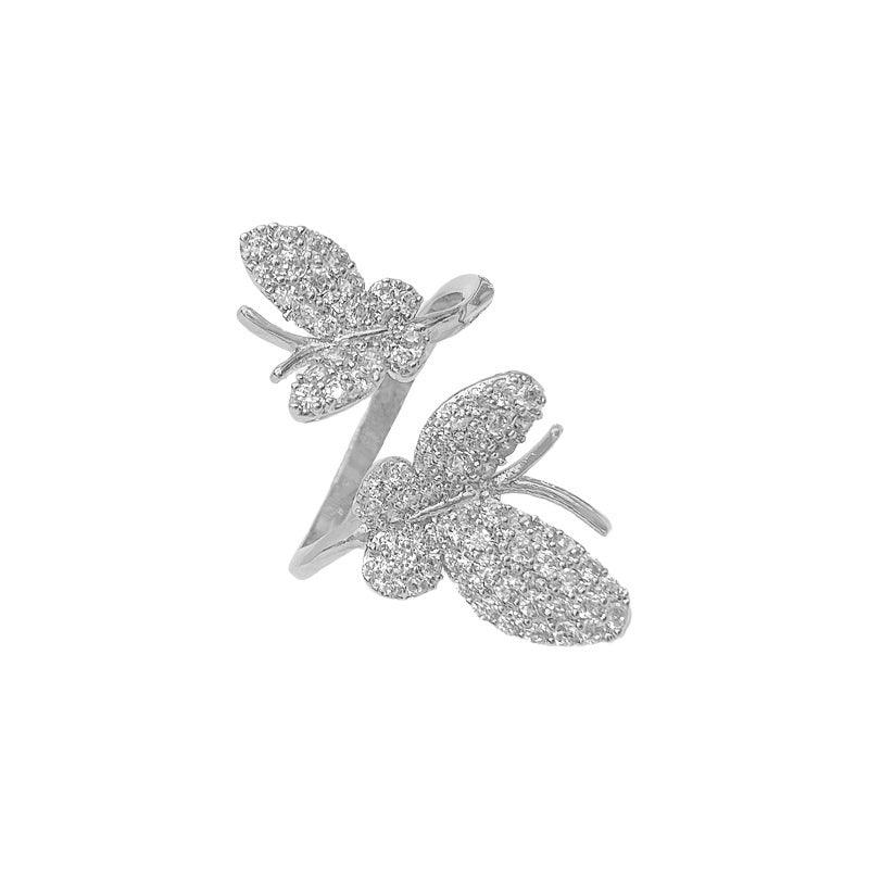 Simple Opening Adjustable Delicate Net Red Butterfly Ring - Trendha