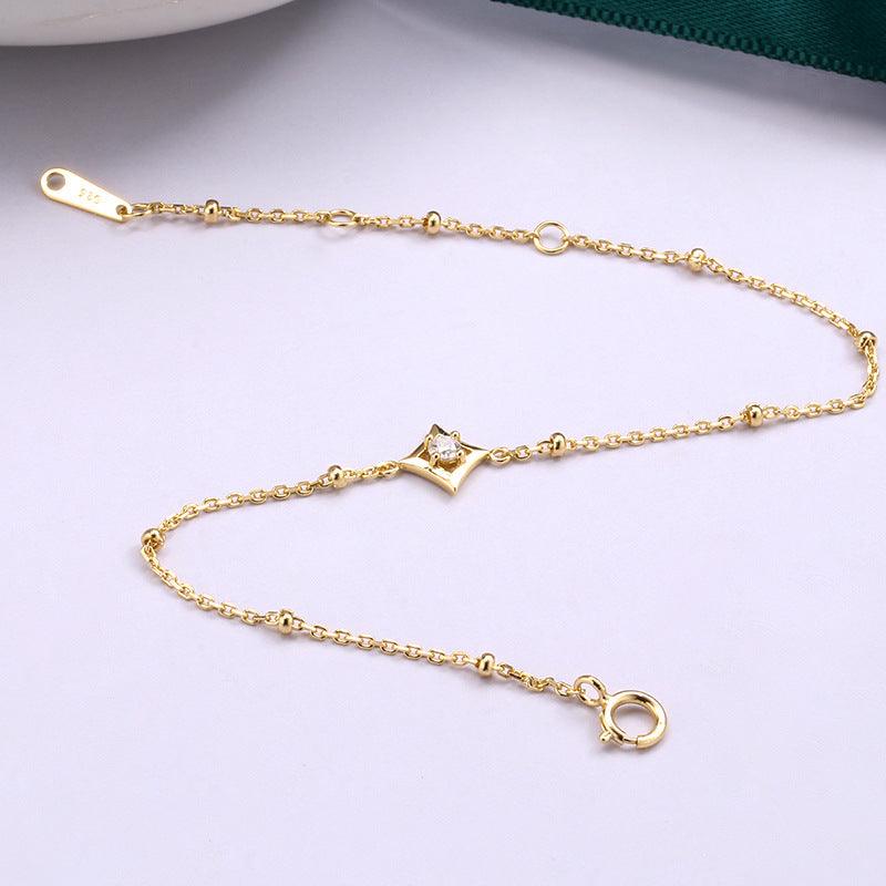 Simple Versatile Bead Chain Diamond Bracelet Girl - Trendha