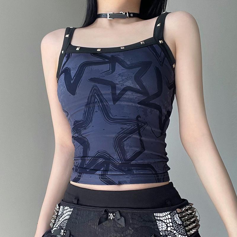 Slim Fit Versatile Slimming Printed Bottoming Camisole - Trendha