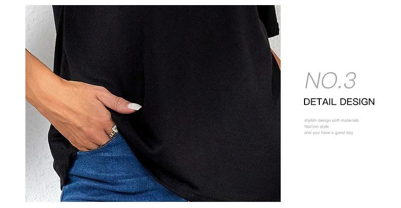 Solid Color Top Off-the-shoulder Knitted T-shirt For Women - Trendha