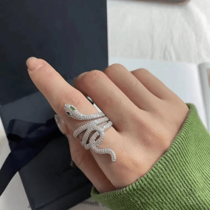 Spirit Snake Ring Female Light Luxury Retro Senior Sense 925 Silver - Trendha