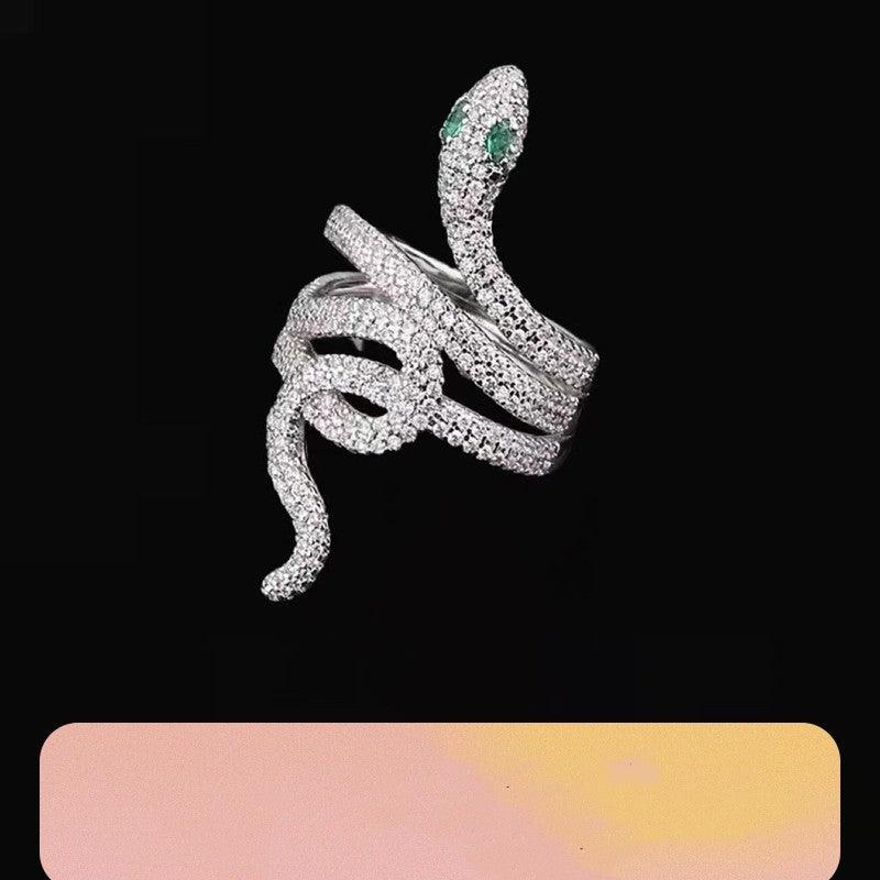 Spirit Snake Ring Female Light Luxury Retro Senior Sense 925 Silver - Trendha
