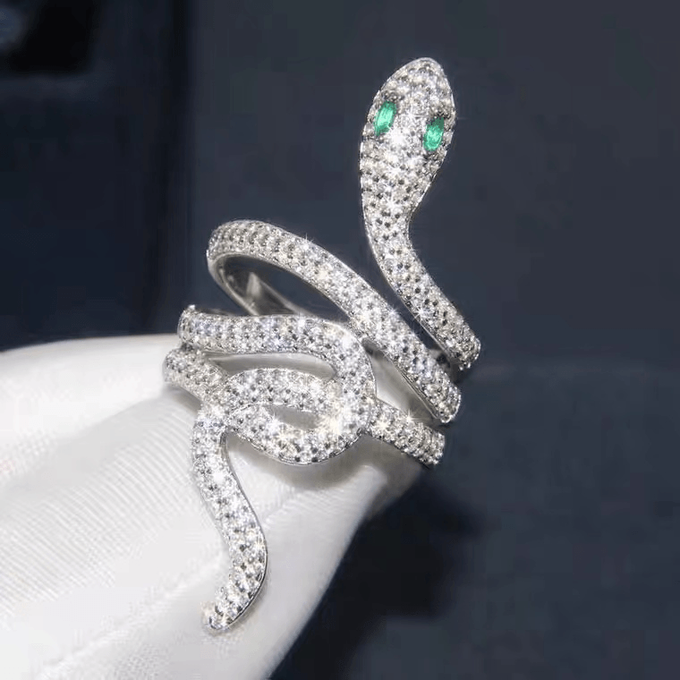 Spirit Snake Ring Female Light Luxury Retro Senior Sense 925 Silver - Trendha