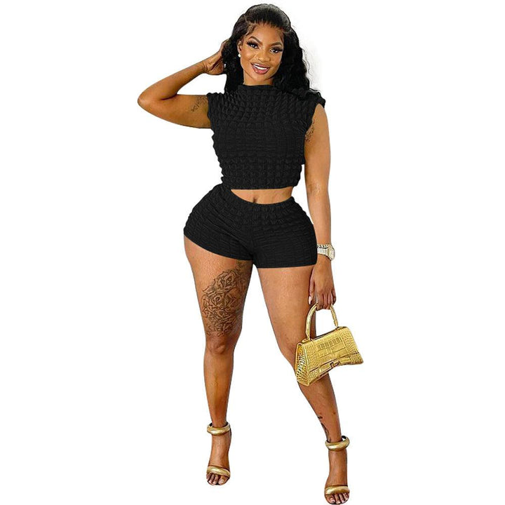 Spring And Summer New Bubble Solid Color Suit - Trendha