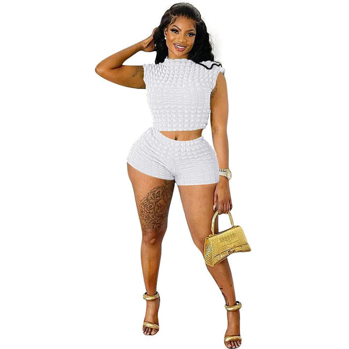 Spring And Summer New Bubble Solid Color Suit - Trendha