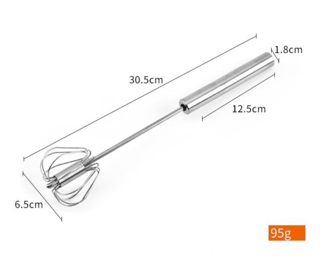 Stainless Steel Semi Automatic Egg Beater Kitchen Tools Hand Held - Trendha
