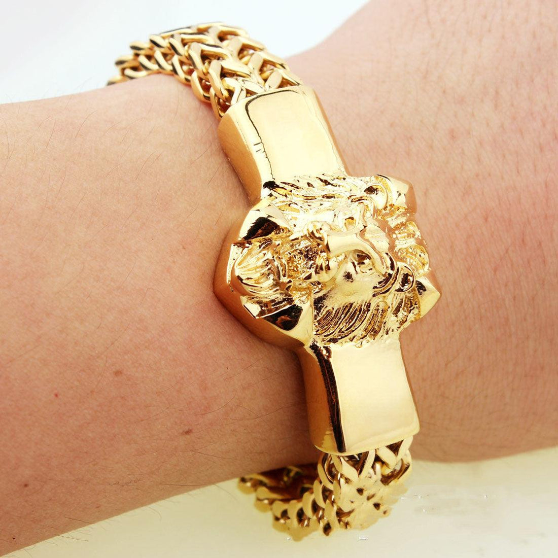 316L Stainless Steel Lion-Head Twist Bracelet