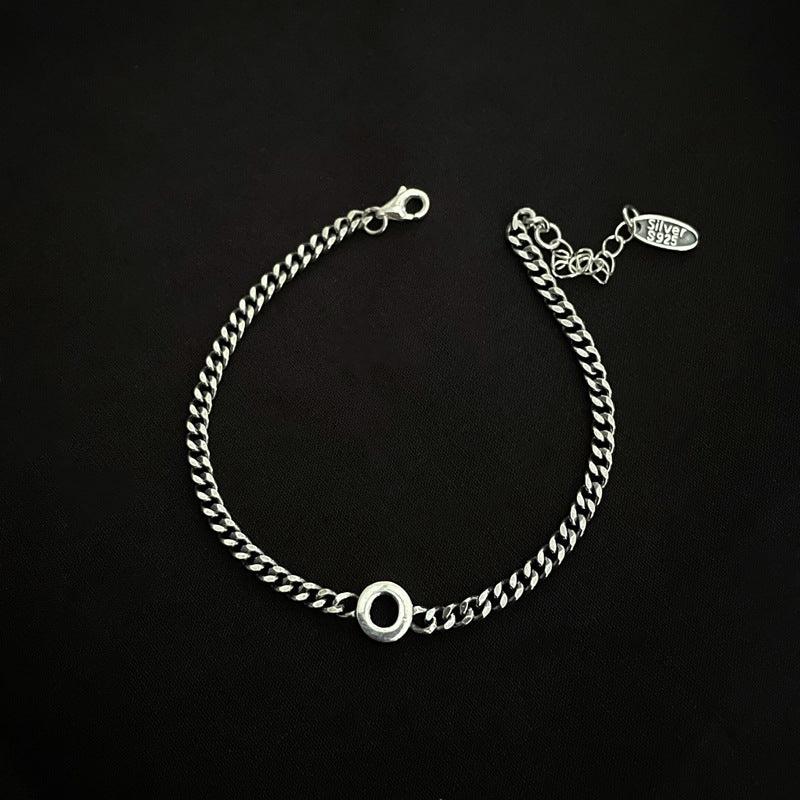 Sterling Silver 26 English Letter Bracelet Female Minority - Trendha