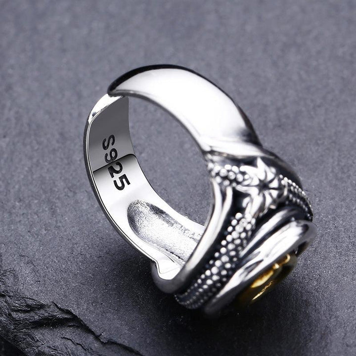Sterling Silver Eye Of God Ring For Men - Trendha