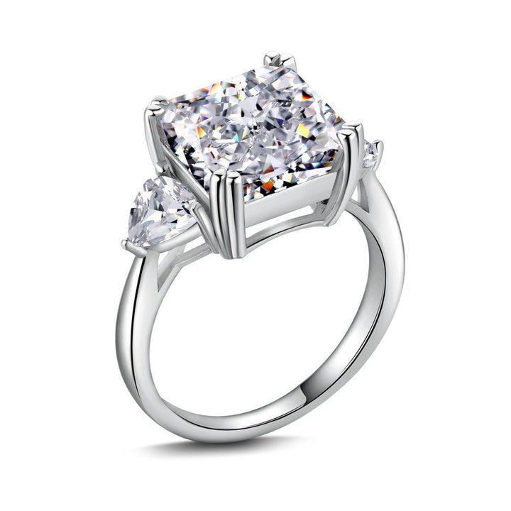 Sterling Silver High Carbon Diamond Ring Female Luxury - Trendha