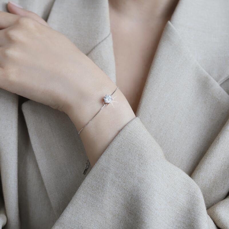 925 Silver Six-Prong Bracelet Setting Options