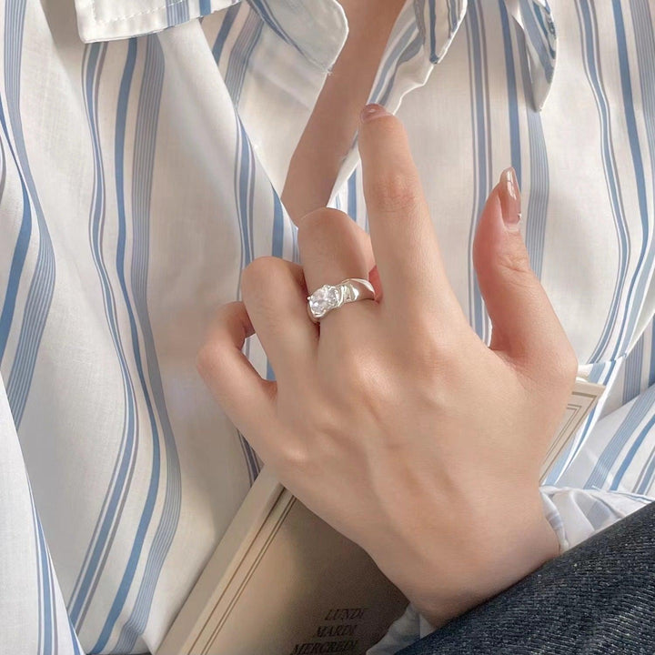 Sterling Silver Ring Niche Design Sense Abnormal Shape - Trendha