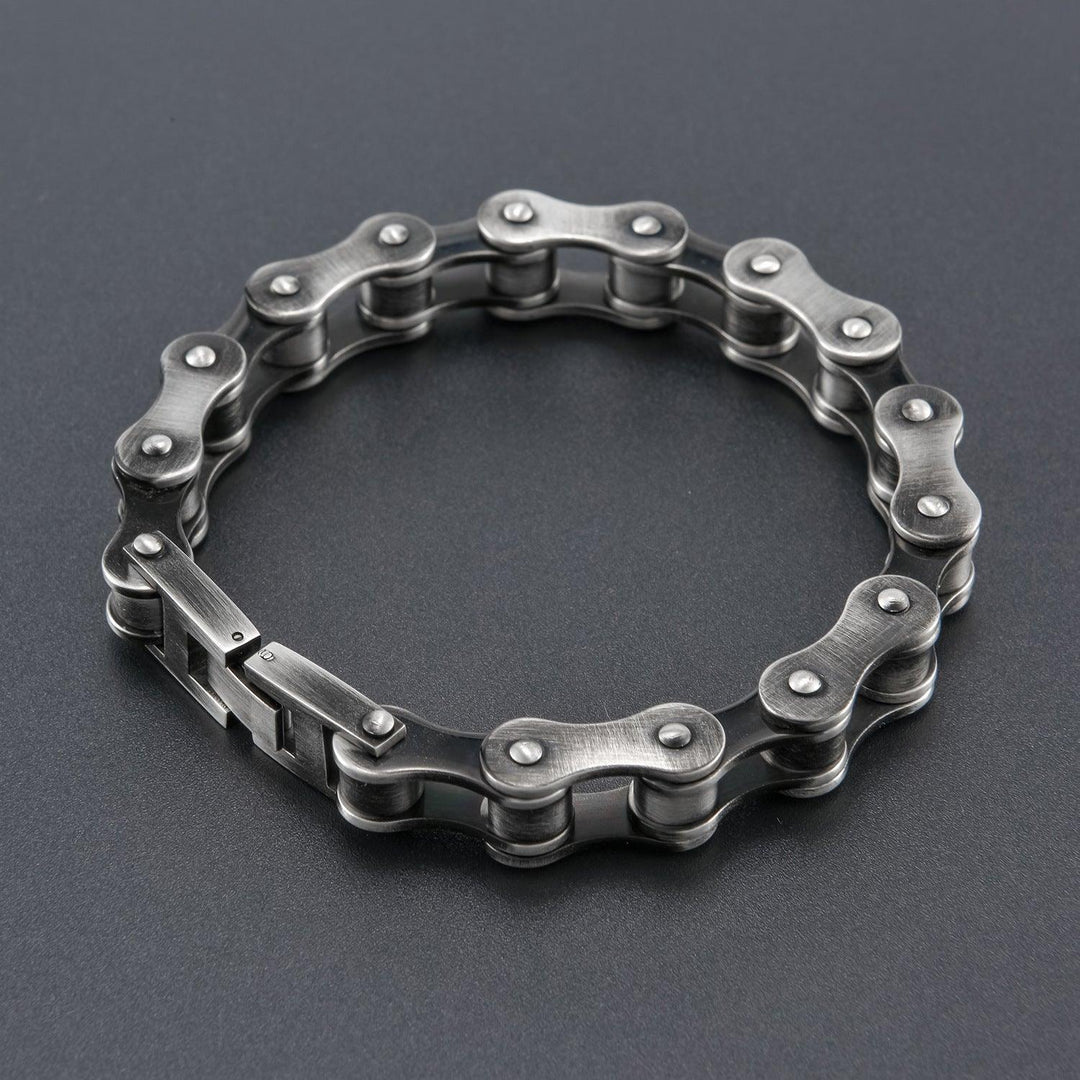 Street Punk Series Vintage Men's Chain Bicycle Bracelet Titanium Steel Bracelet - Trendha
