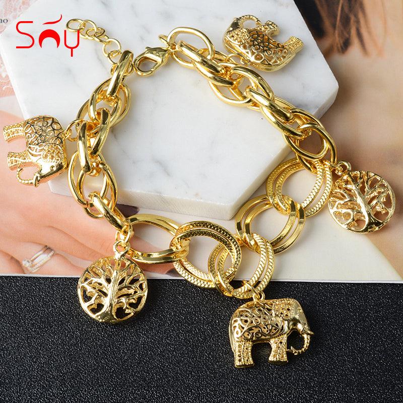 Sunshine Fashion Jewelry Gold Charm Bracelet - Trendha