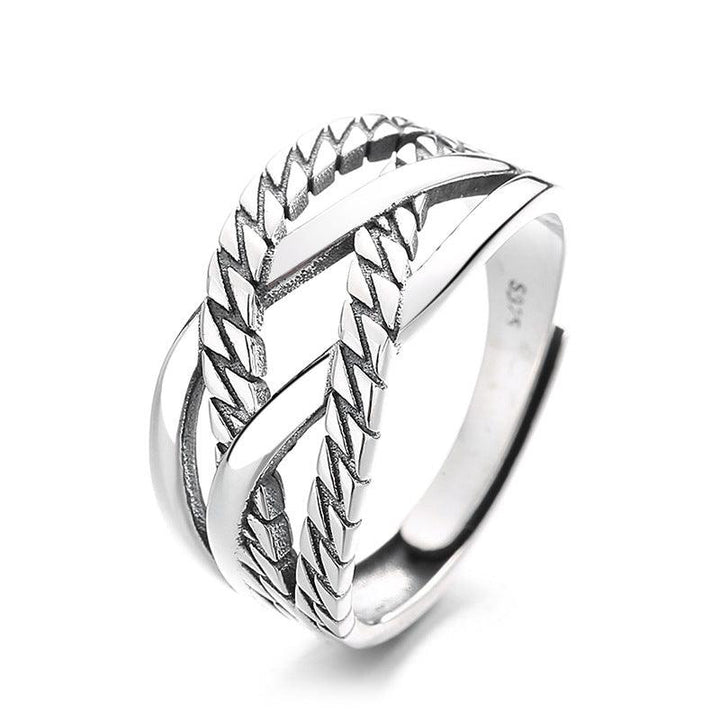 Twist Shape Line Cross Ring Trend Sweet Cool Wind Forefinger - Trendha