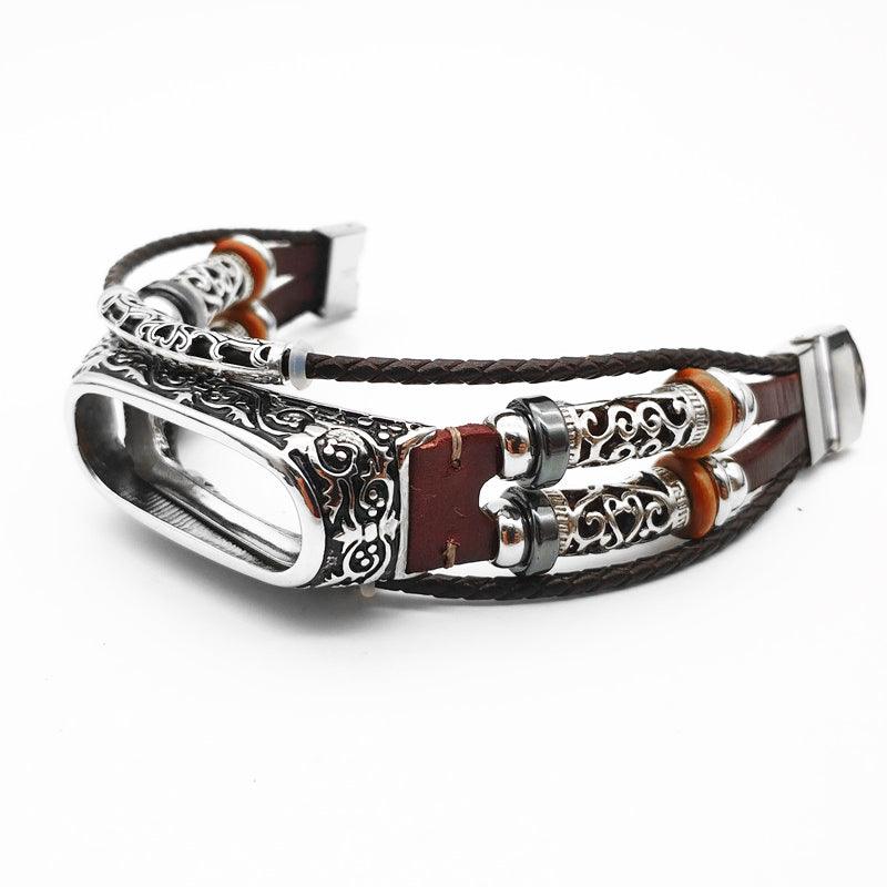 Vintage Leather Strap Carved Protective Case - Trendha