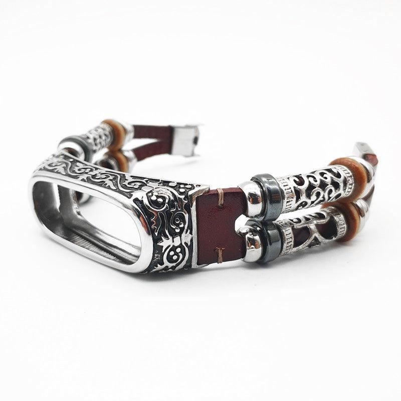 Vintage Leather Strap Carved Protective Case - Trendha