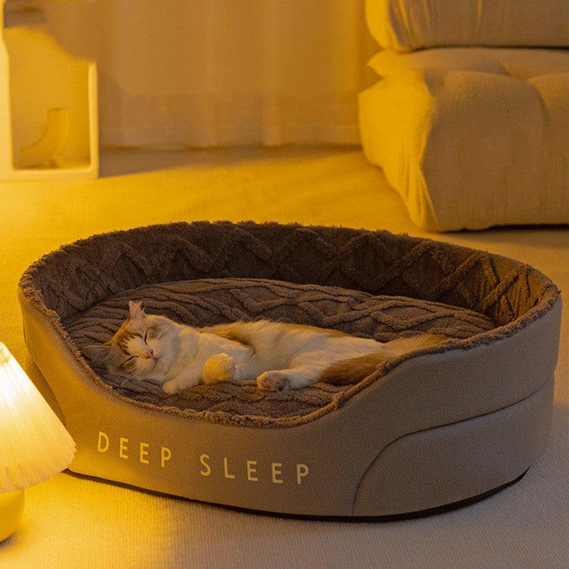 Cushioned Cat Bed and Matching Pad Options