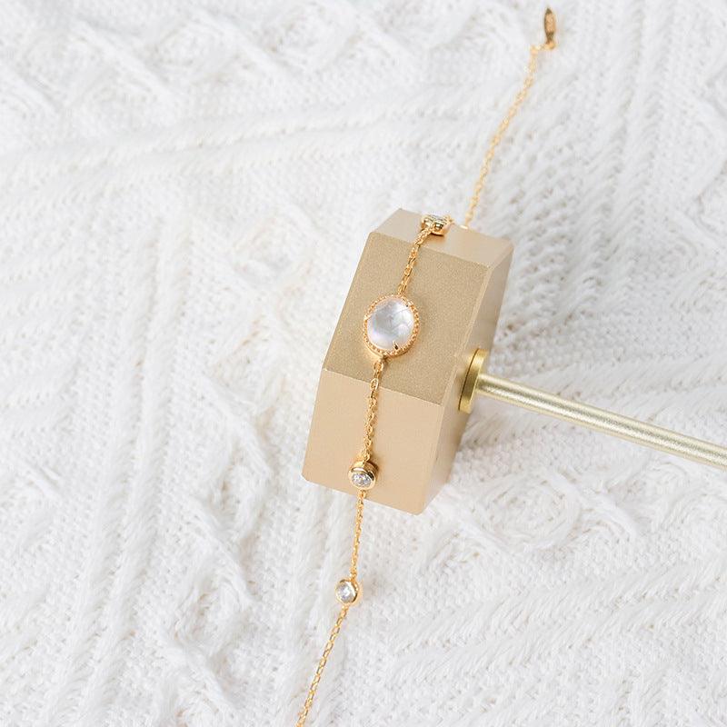 White Butterfly Shell Bubble Bracelet - Trendha