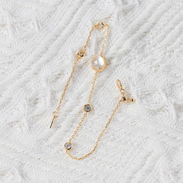 White Butterfly Shell Bubble Bracelet - Trendha