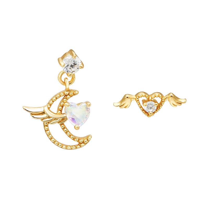 Wing Quartz White Zirconium Stud - Trendha
