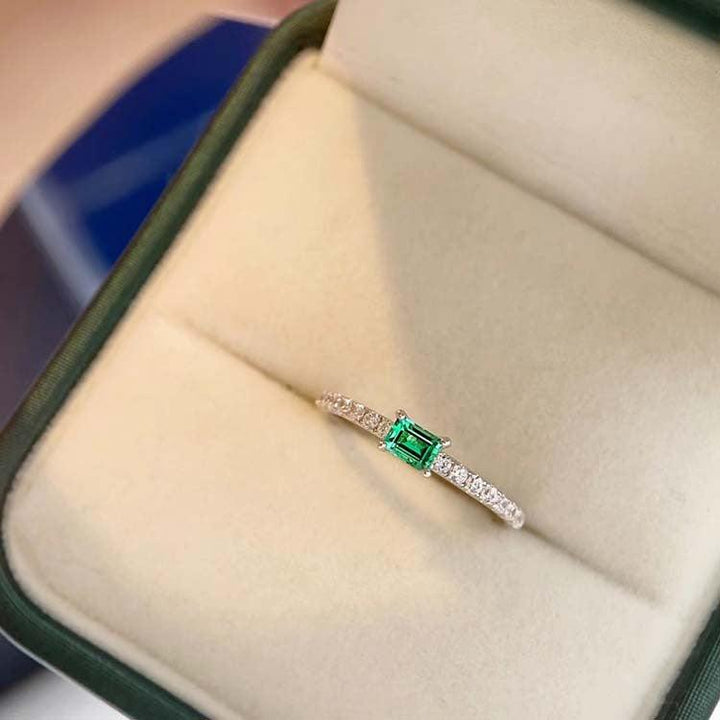 Women's 20-point Square S925 Sterling Silver Ring - Trendha