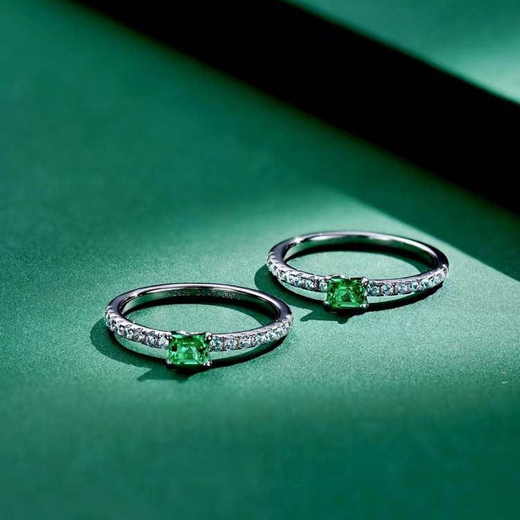 Women's 20-point Square S925 Sterling Silver Ring - Trendha