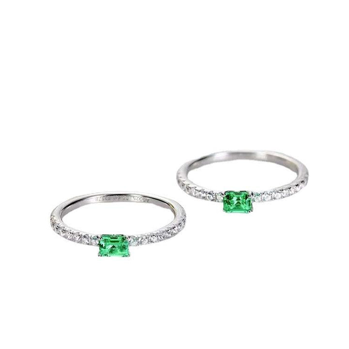 Women's 20-point Square S925 Sterling Silver Ring - Trendha