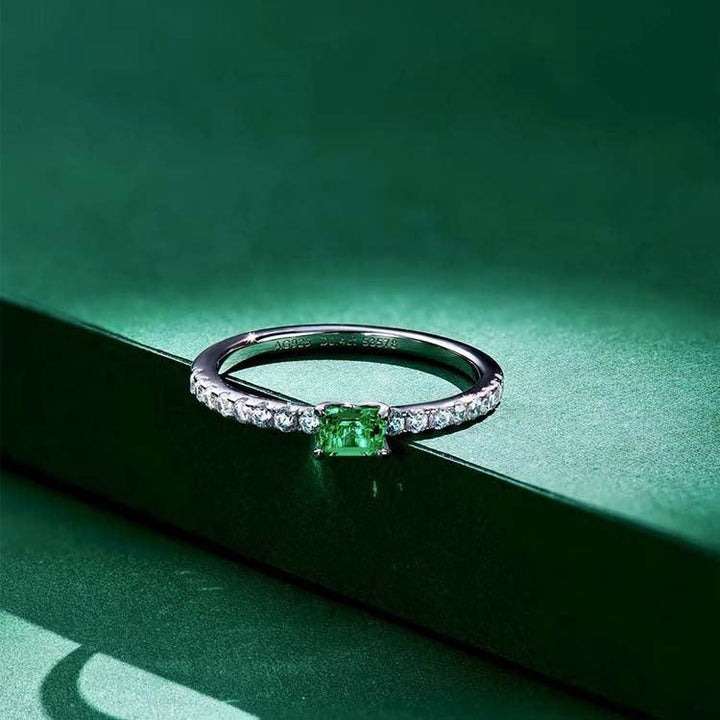 Women's 20-point Square S925 Sterling Silver Ring - Trendha