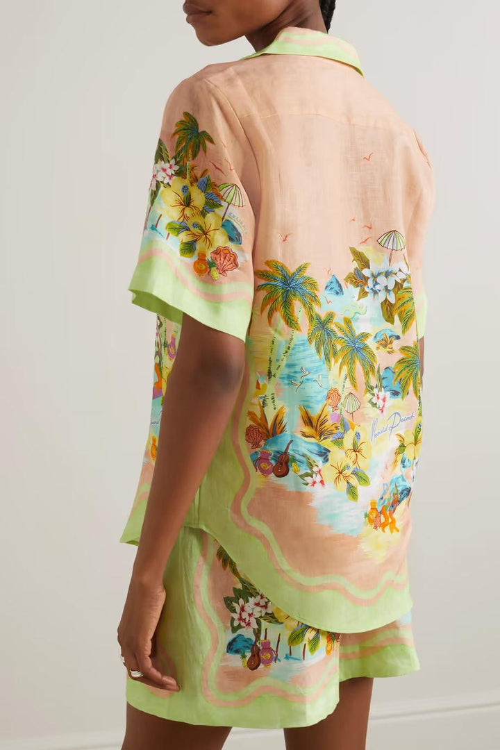 Women's Casual Short-sleeved Two-piece Suit - Trendha