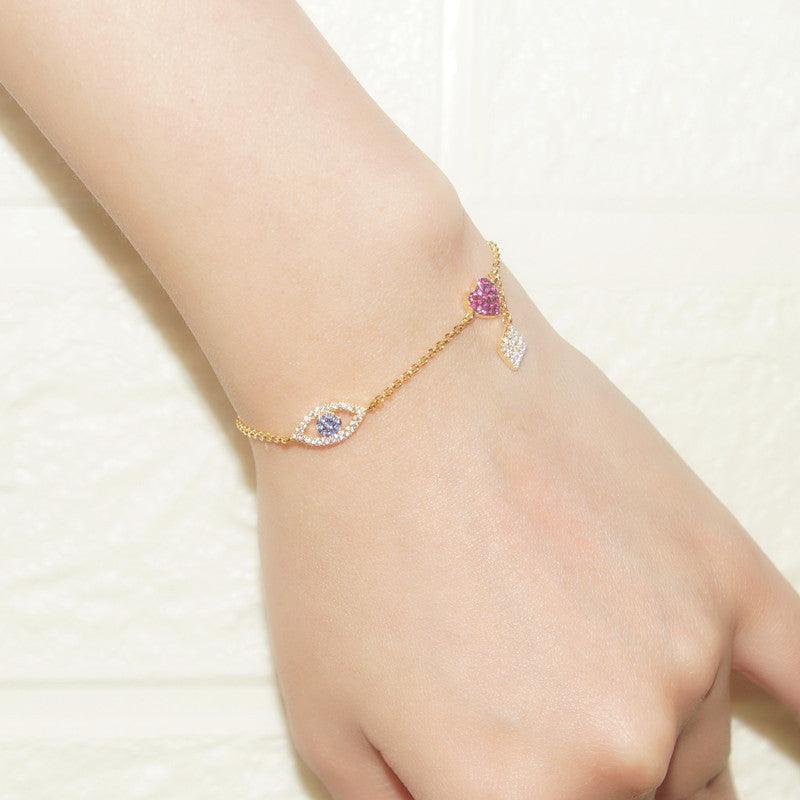 Women's Diamond Eyes Love Hand Ornaments - Trendha