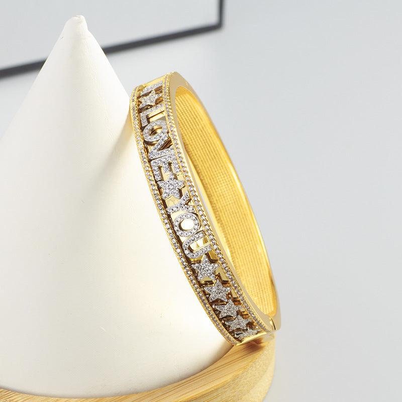 Women's Fashion English Letter Bracelet - Trendha