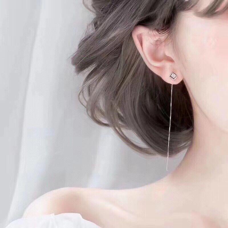 Silver Mermaid-Tail Drop Earrings