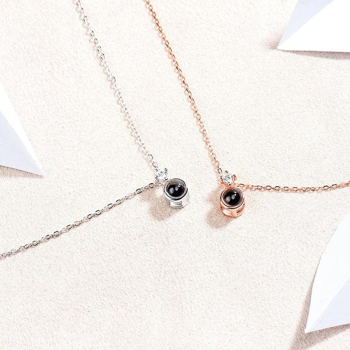 Women's Fashion Minimalist Picture Projection Collarbone Chain - Trendha