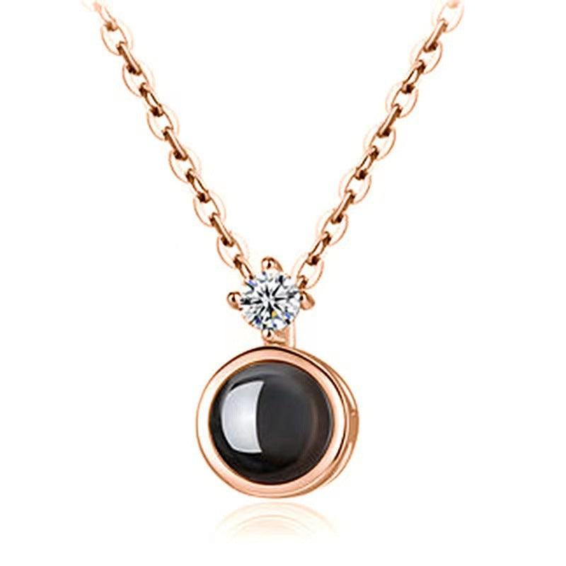 Women's Fashion Minimalist Picture Projection Collarbone Chain - Trendha