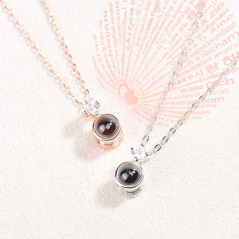 Women's Fashion Minimalist Picture Projection Collarbone Chain - Trendha