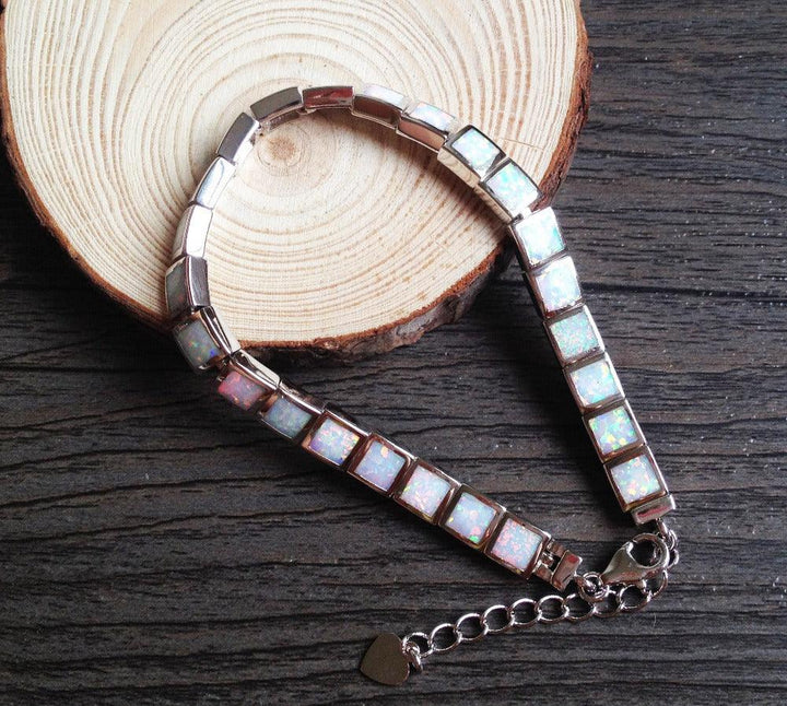 Women's Fashion Simple Geometric Opal Bracelet - Trendha