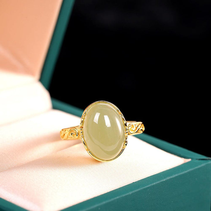 Women's Fashion Simple Hetian Jade Ring - Trendha