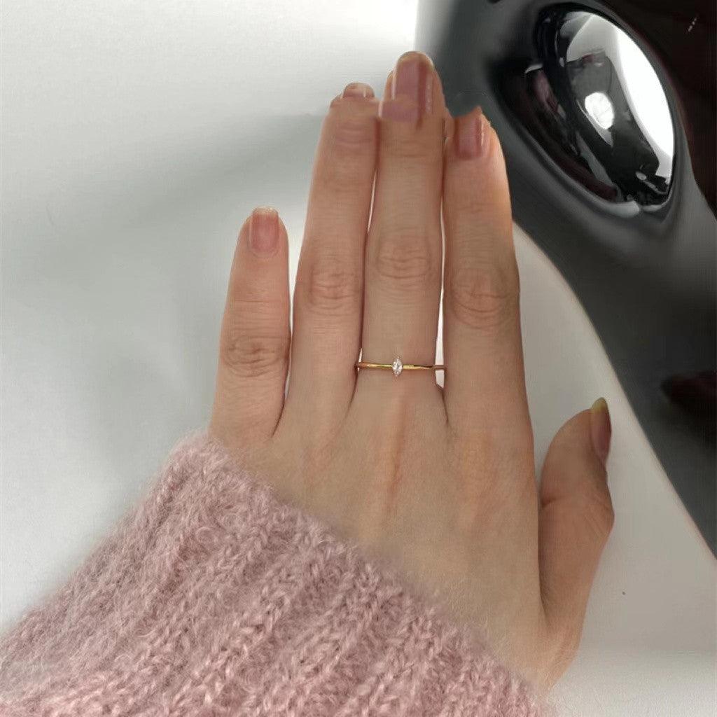 Women's Fashion Simple Sterling Silver Ring - Trendha