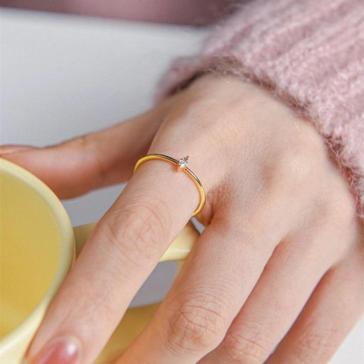 Women's Fashion Simple Sterling Silver Ring - Trendha