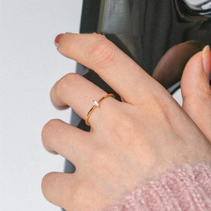 Women's Fashion Simple Sterling Silver Ring - Trendha