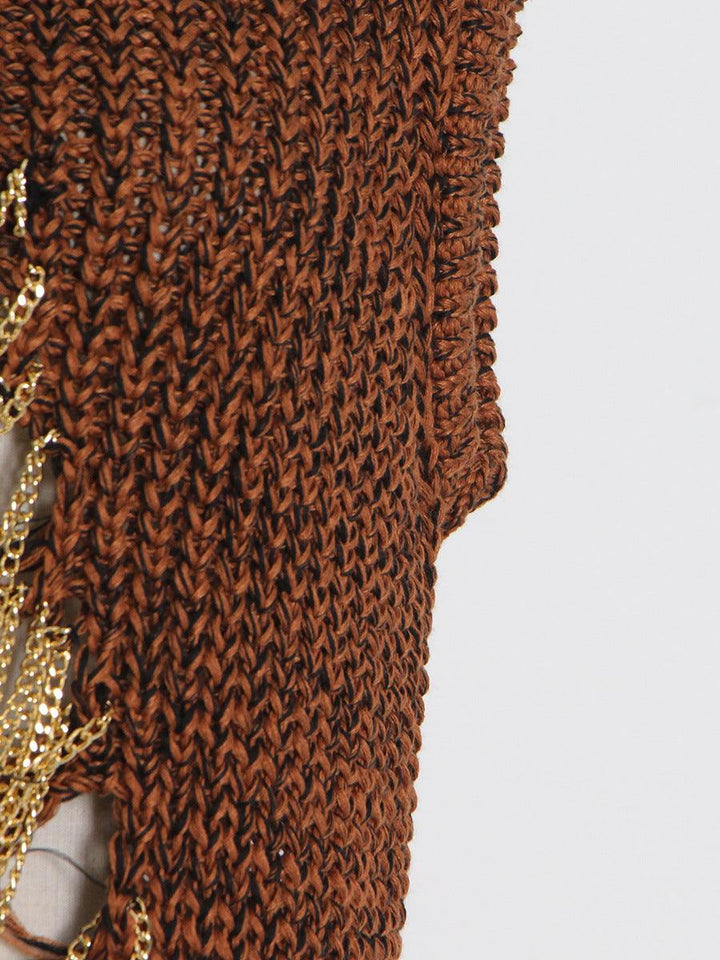 Women's Fashion Solid Color Patchwork Knitting Vest - Trendha