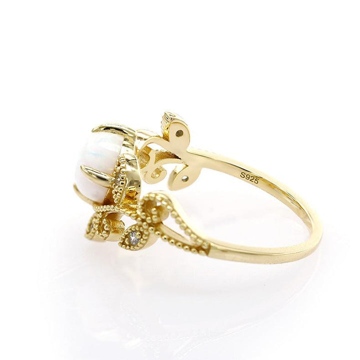 Women's Fashion Vine Opal Finger Ring Female - Trendha