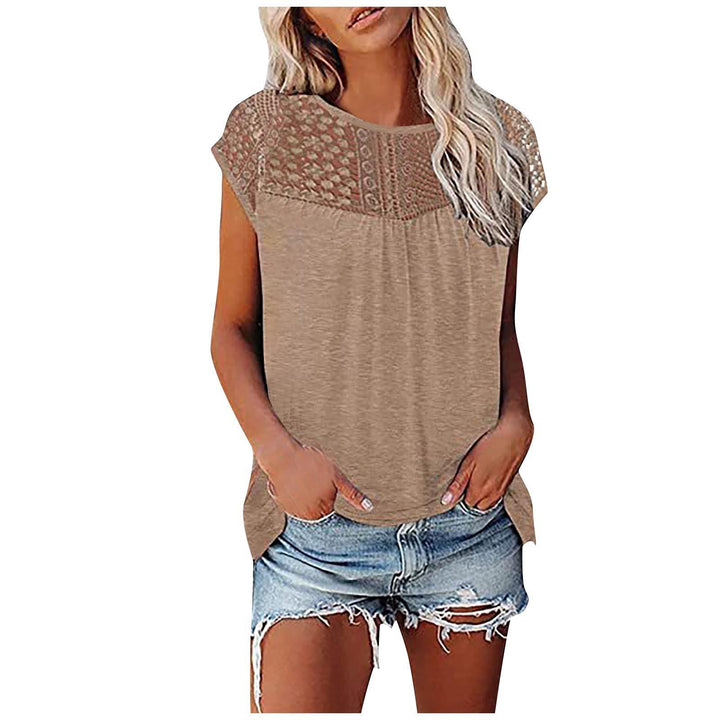 Women's Lace Short-sleeved Top - Trendha